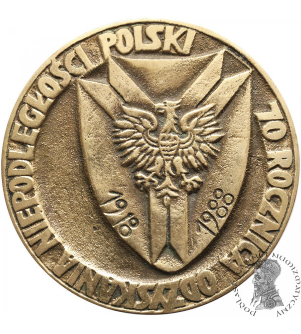 Poland PRL 1952 1989 Medal 1988 70th Anniversary Of Regaining