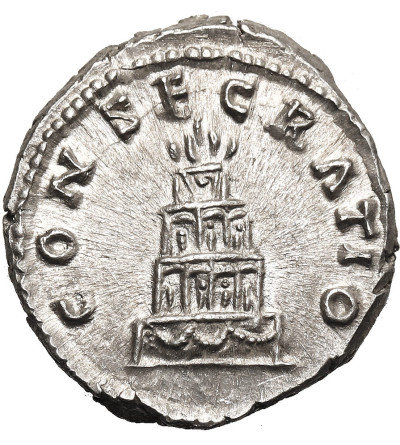 Rzym Cesarstwo. Marek Aureliusz, 161-180 AD. AR Denar, 161 AD, mennica Rzym - DIVUS ANTONINUS