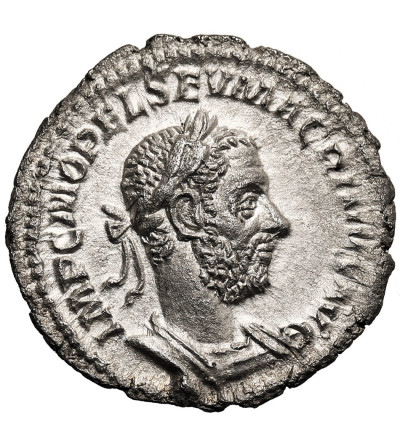 Rzym Cesarstwo. Makrynus, 217-218 AD. AR Denar, wrzesień 217 AD / luty 218 AD, mennica Rzym - FIDES