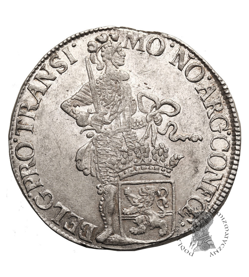 Niderlandy, prowincja Overijssel (1581-1795). Talar (Zilveren Dukaat / Silver Ducat) 1735, Kampen, znak menniczy - czapla