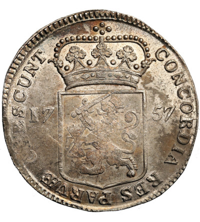 Niderlandy, prowincja Zachodnia Fryzja 1581-1795. Talar (Zilveren Dukaat) 1757, Hoorn - z.m, kogut