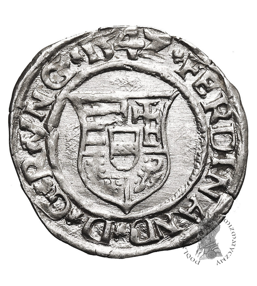 Hungary, Ferdinand I (1526–1564). Denar 1542 KB, Kremnica (Kremnitz)