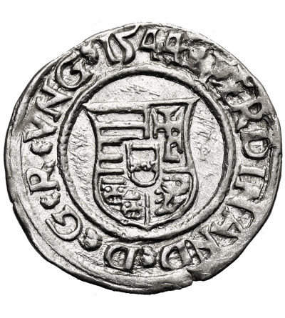 Węgry, Ferdynand I (1526-1564). Denar 1544 KB, Kremnica