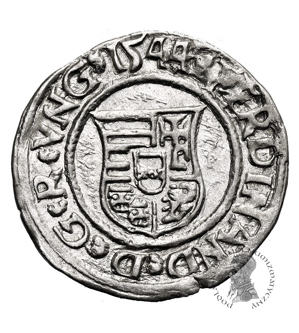 Hungary, Ferdinand I (1526–1564). Denar 1544 KB, Kremnica (Kremnitz)