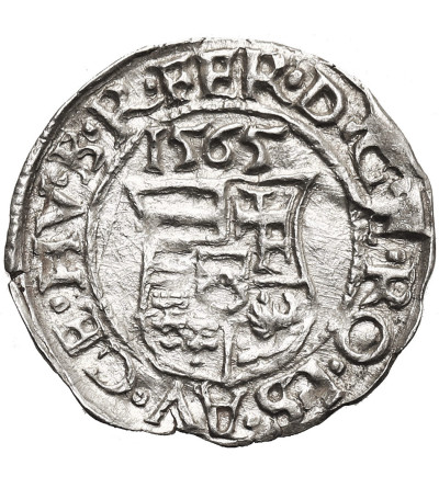 Hungary, Ferdinand I (1526-1564). Denar 1565 KB, Kremnica (Kremnitz)