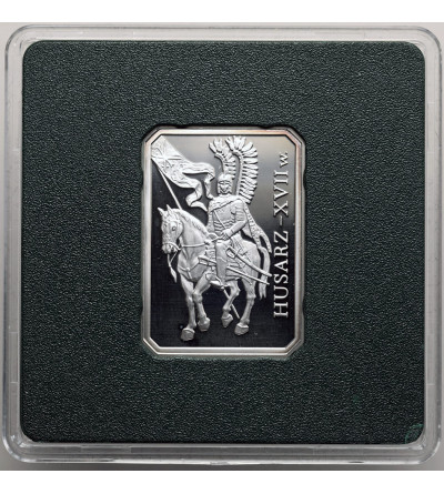 Polska. 10 złotych 2009, Husarz XVII w., Historia Kawalerii Polskiej - Proof