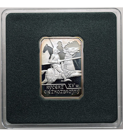 Poland. 10 Zlotys 2007, Knight heavily armed XV century, History of the Polish Cavalry  - Proof