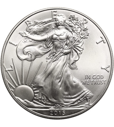 USA. 1 Silver Dollar 2015, American Eagle, Liberty walking - 1 Oz .999