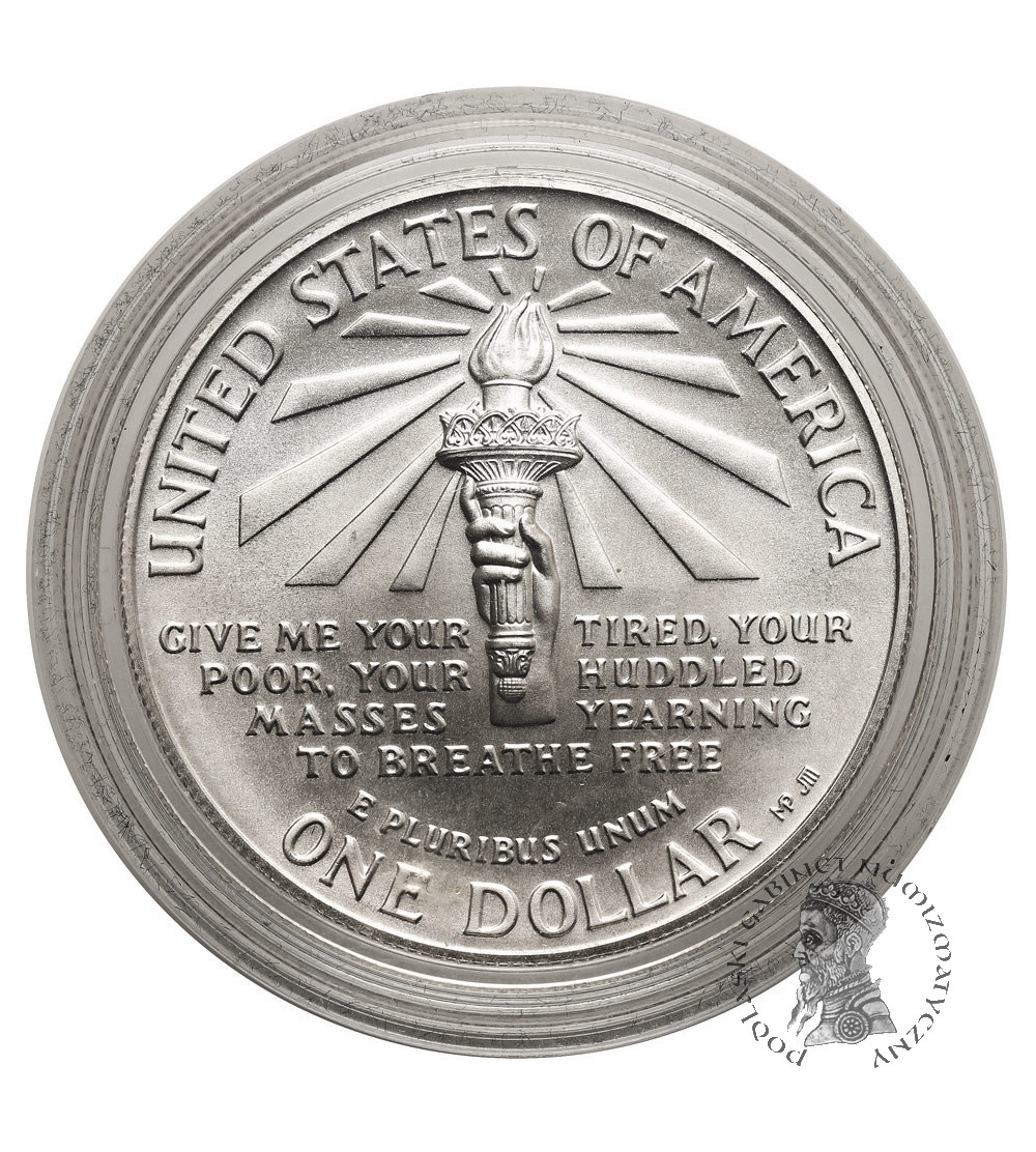 USA. 1 dolar 1986 P, Filadelfia, Statua Wolności na wyspie Ellis