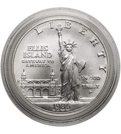 USA. 1 Dollar 1986 P, Philadelphia, Statue of Liberty on Ellis Island