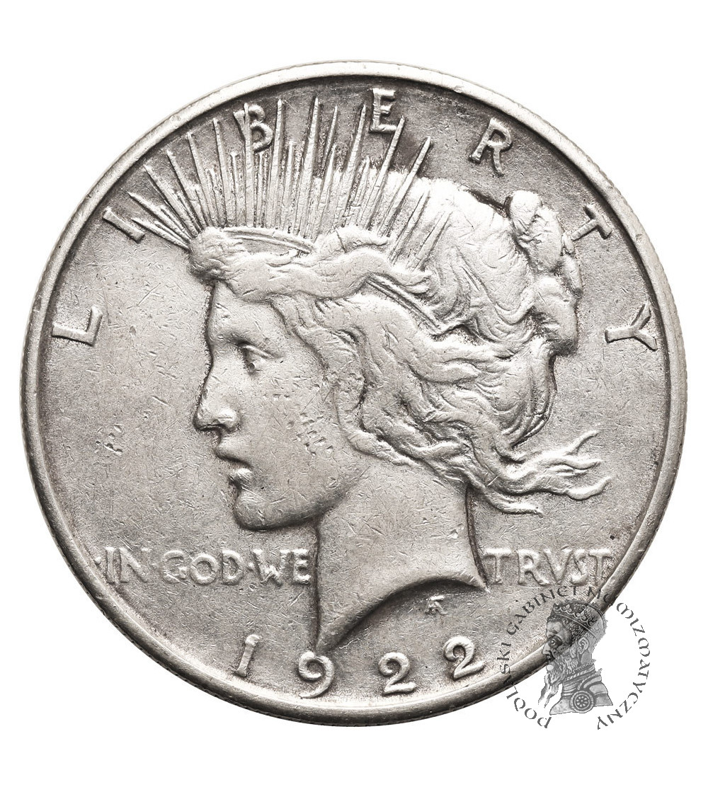 USA. Peace Dollar 1922 S, San Francisco