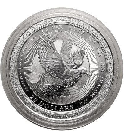 Liberia. 20 dolarów 2026, Gołąbek Pokoju - 1 Oz .999