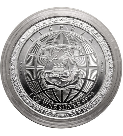 Liberia. 20 Dollars 2026, dove of peace - 1 Oz .999