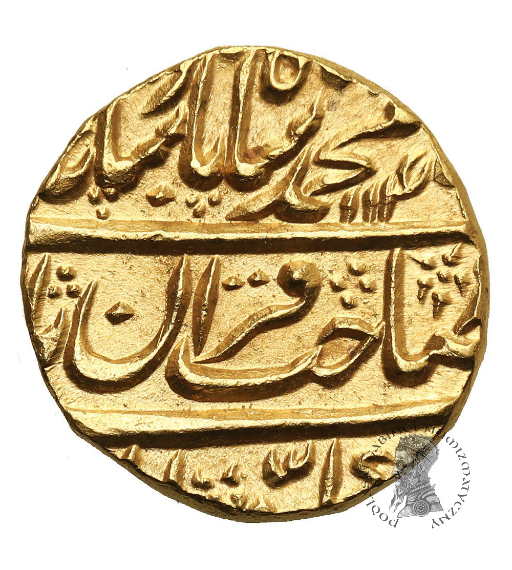 India. Mughal Empire. Muhammad Shah, 1719-1748 AD. Mohur, AH 114(6) year 16 / 1735/1736 AD, Shahjahanabad (Delhi) mint