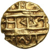 India - Vijayanagar. Achyuta Deva Raya, 1529-1542 AD, Gold 1/2 Pagoda, no date, Gandabherunda type, (double-headed eagle)