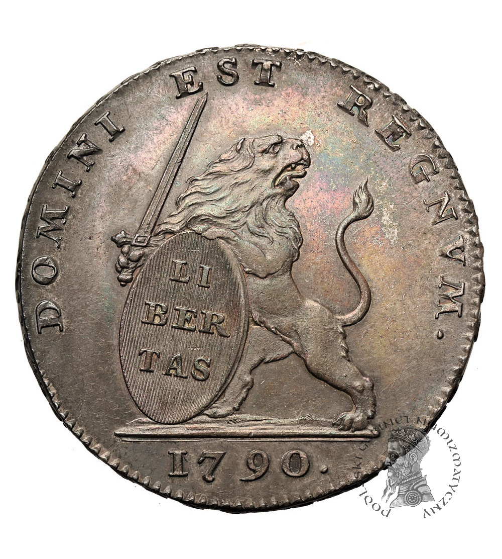 Austrian Netherlands. (Belgium), Belgian Revolution 1789-1790. Lion d'Argent (Zilveren Leeuw) / 3 Florins, Brussels mint