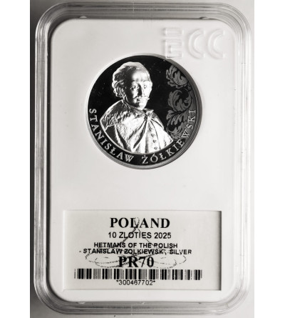 Polska. 10 złotych 2025, Stanisław Żółkiewski - Hetman Rzeczypospolitej - Proof GCN ECC PR 70