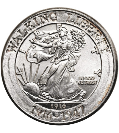 USA. Medal / 1 Ounce  “Walking Liberty Half Dollar”  - 1 Oz .999