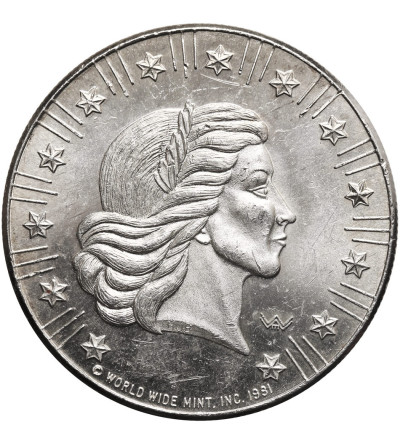 USA. Medal / 1 uncja 1981, "Lady Liberty”, WWM - World Wide Mint - 1 Oz .999
