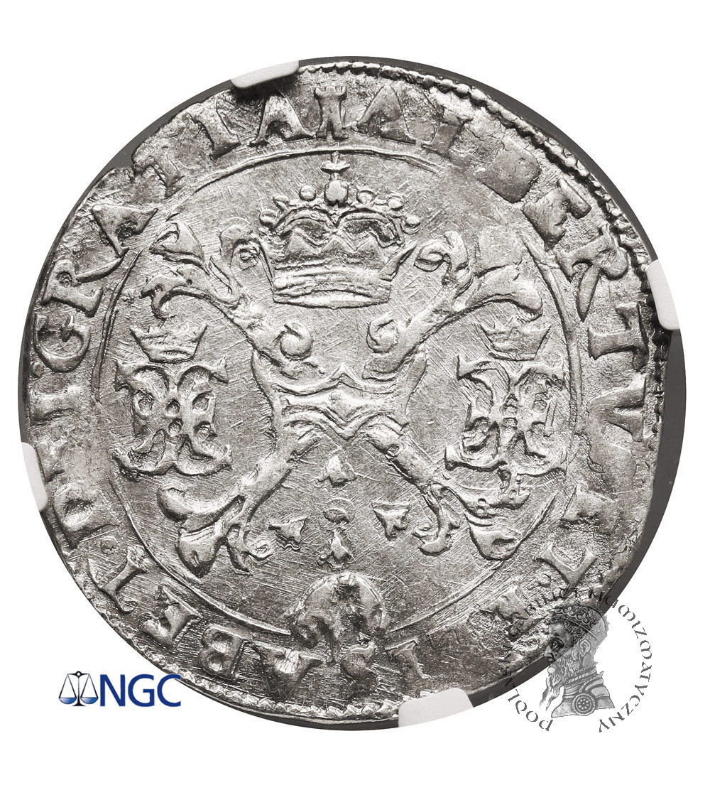 Spanish Netherlands. Albert and Isabelle, 1598-1621. 1/4 Thaler / Patagon ND, Tornai / Doornik Mint - NGC MS 61