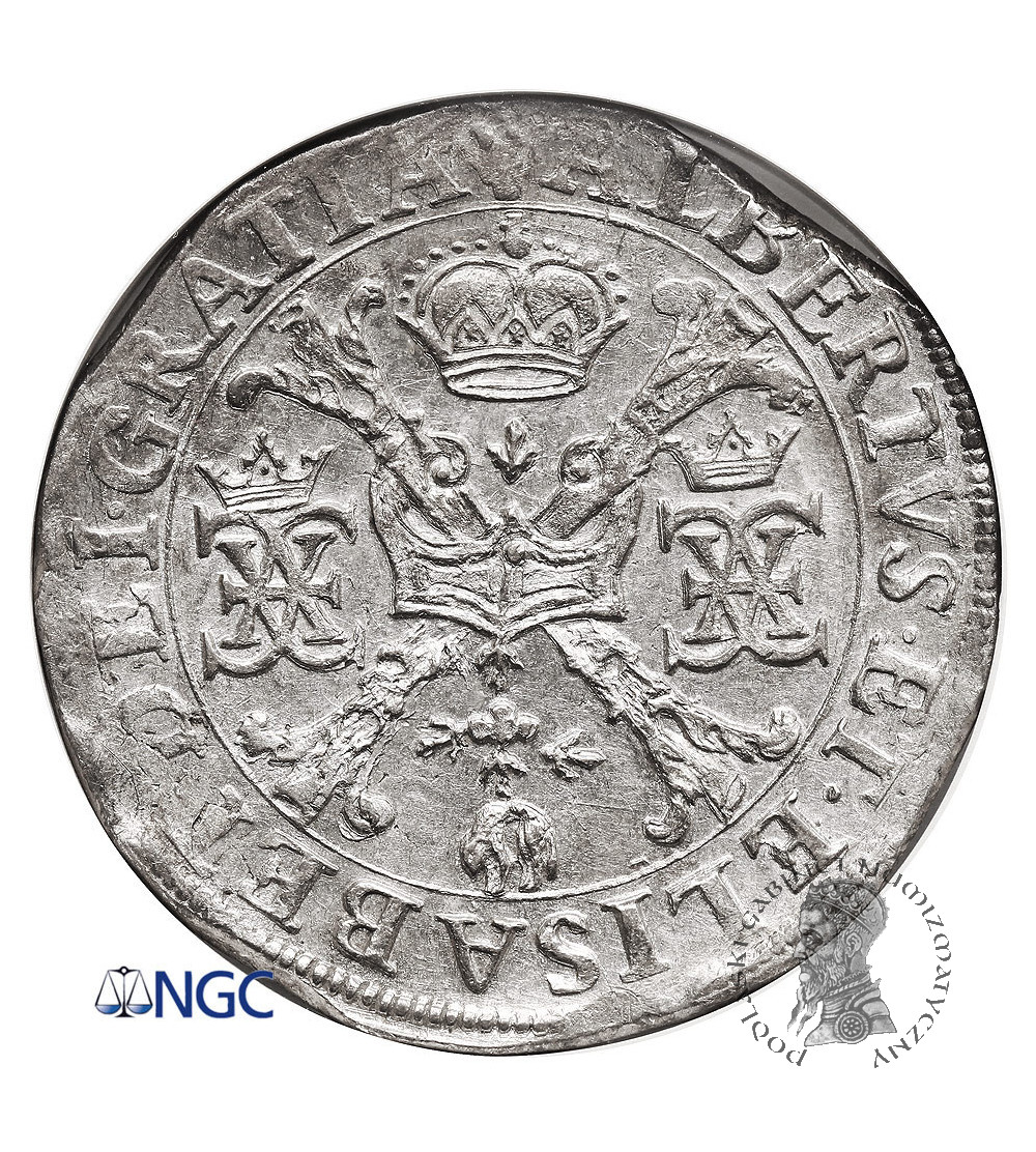 Niderlandy Hiszpańskie, Brabancja (Belgia). Albert i Izabela 1598-1621. Talar (Patagon) bez daty, Antwerpia - NGC MS 62