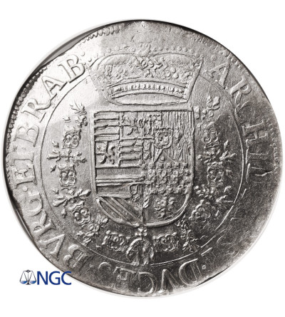 Spanish Netherlands, Brabant (Belgie). Albert and Isabelle 1598-1621. Thaler (Patagon) no date, Antwerp mint - NGC MS 62