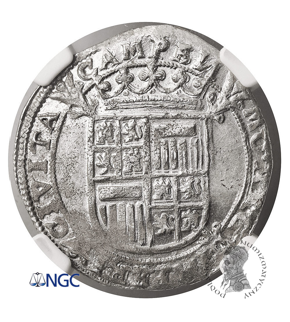 Netherlands, Overijssel. City Kampen (Campen). Arendschelling / Adlerschilling (6 Stuiver), ND, with name Rudolf II - NGC MS 64