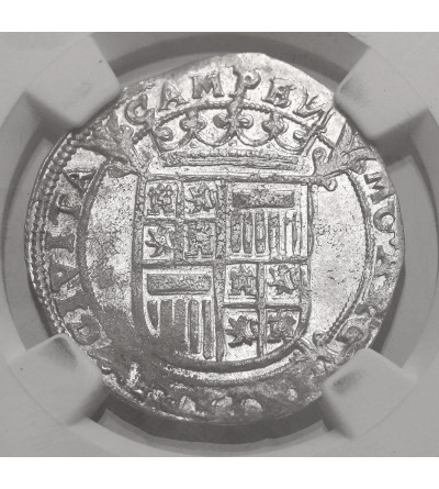 Niderlandy, Overijssel. Miasto Kampen. Arendschelling / Adlerschilling, (6 Stiuver) bez daty, Rudolfa II, 1576-1616 - NGC MS 64