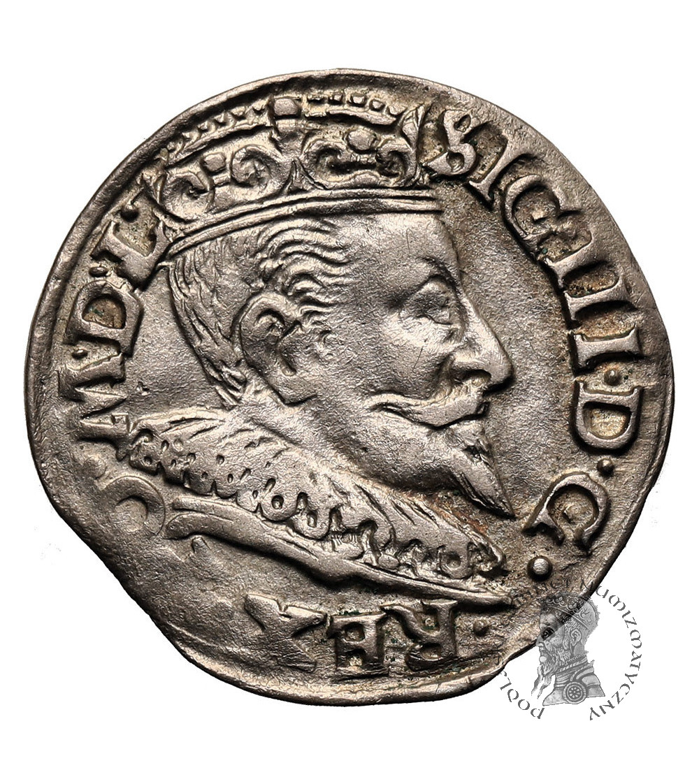 Polska. Zygmunt III Waza, 1587-1632. Trojak (3 grosze) 1593, Wilno - data na dole rozdzielona herbem Chalecki