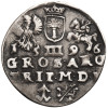 Polska. Zygmunt III Waza, 1587-1632. Trojak 1596, Wilno - data na górze, na dole herb Chalecki i lew przebity hakiem