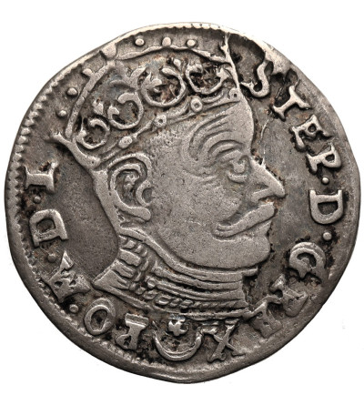 Poland / Lithuania. Stefan Batory, 1576-1586. Trojak (3 Groschen) 1582, Vilnius Mint