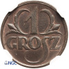 Polska. 1 grosz 1925, Warszawa - NGC MS 63 BN