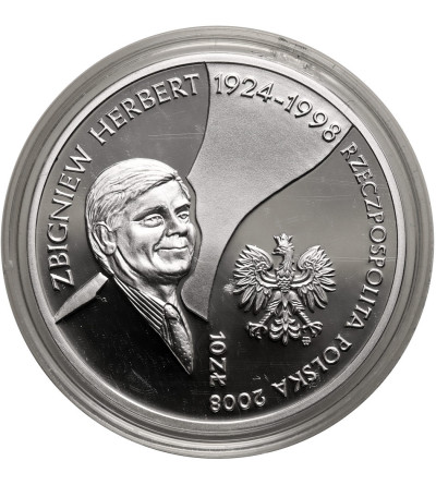 Poland. 10 Zlotys 2008, Zbigniew Herbert (1924 - 1998) - Proof