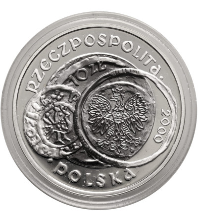 Polska. 10 złotych 2000, 1000 lecie Zjazdu w Gnieźnie - Proof