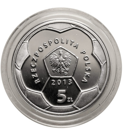 Polska. 5 złotych 2013, Warta Poznań - Polskie Kluby Piłkarskie - Proof