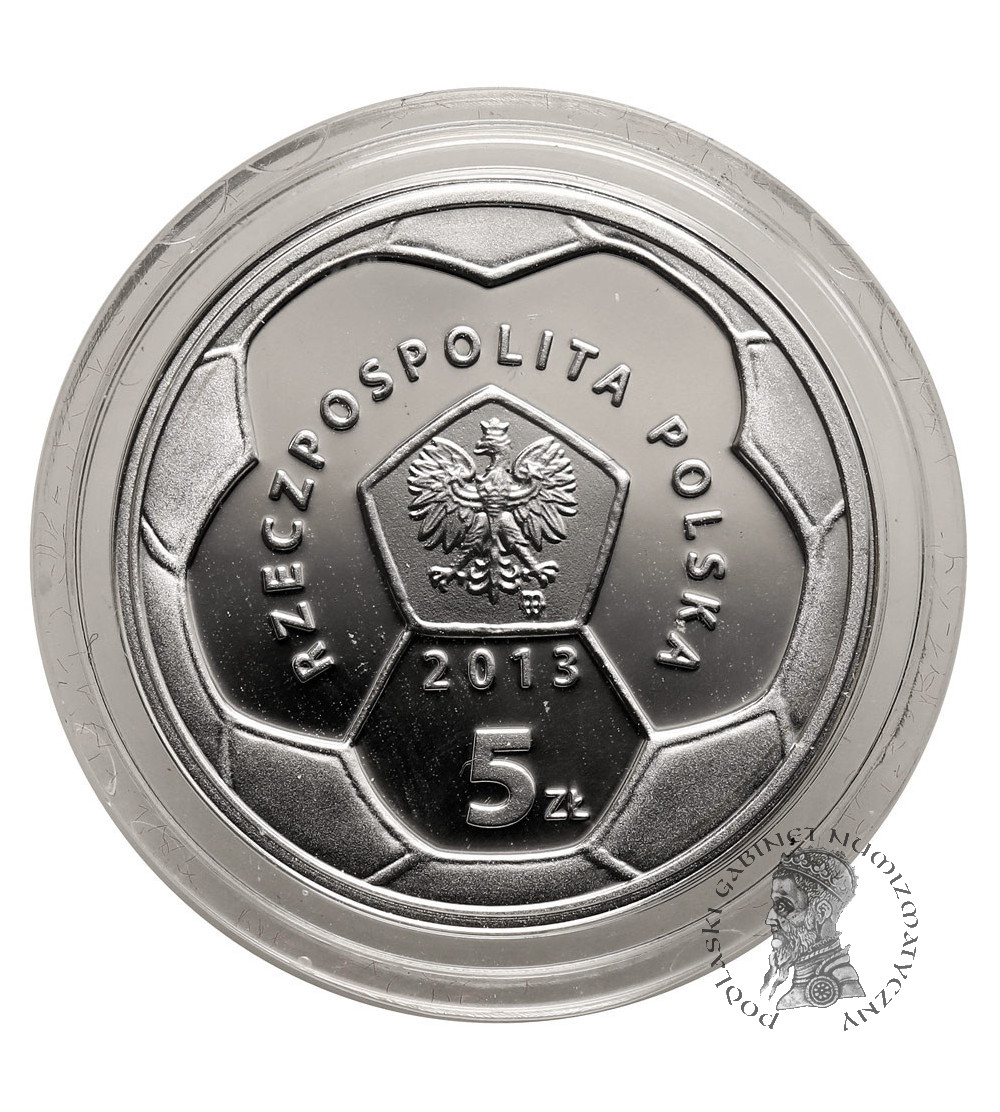 Poland. 5 Zlotys 2013, Warta Poznań - Polish Football Clubs - Proof