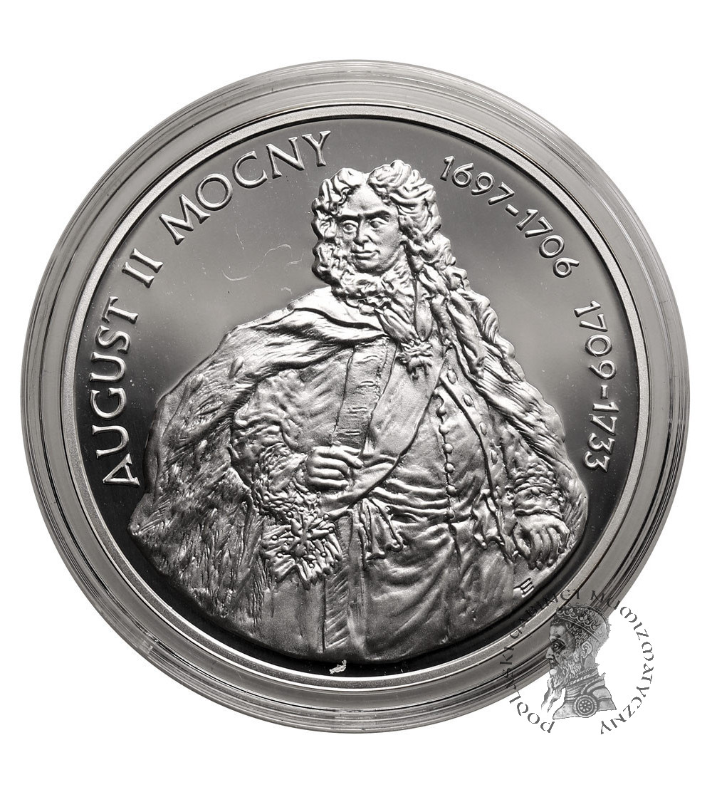 Polska.10 złotych 2005, August II Mocny (1697 - 1706, 1709 - 1733) - półpostać - Proof