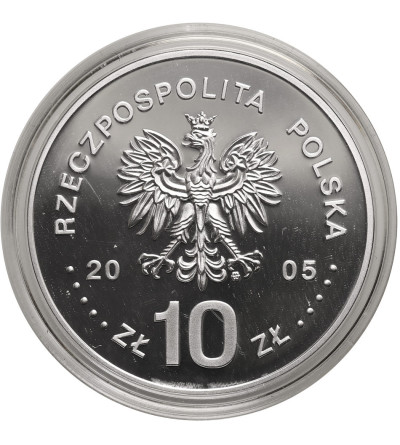 Poland. 10 Zlotys 2005, August II the Strong (1697 - 1706, 1709 - 1733) - Half-length figure - Proof
