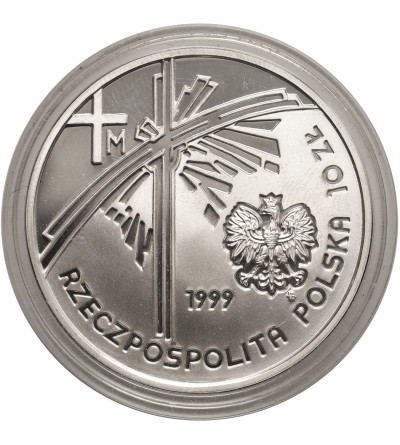 Polska. 10 złotych 1999, Jan Paweł II - Papież Pielgrzym - Proof