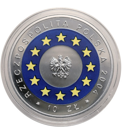 Polska. 10 złotych 2004, Wstąpienie Polski do Unii Europejskiej - Proof