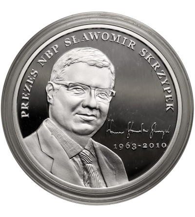 Polska. 10 złotych 2011, Smoleńsk - Pamięci Ofiar 10.04.2010, Prezes NBP Sławomir Skrzypek - Proof