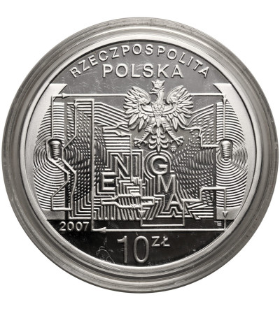 Poland. 10 Zlotys 2007, 75th Anniversary of the Breaking of the Enigma Cipher- Proof