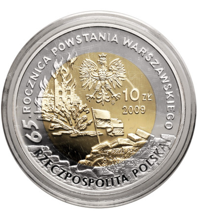 Polska. 10 złotych 2009, Tadeusz Gajcy, 65 Rocznica Powstania Warszawskiego - Proof