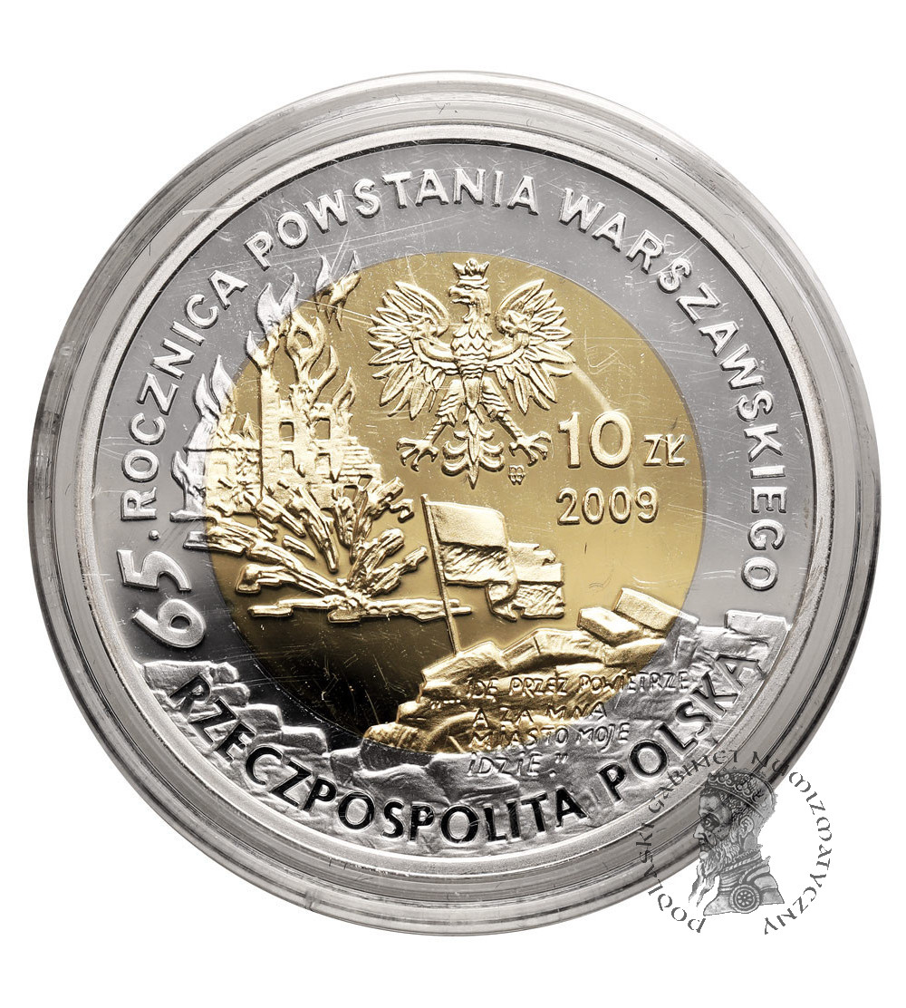 Polska. 10 złotych 2009, Tadeusz Gajcy, 65 Rocznica Powstania Warszawskiego - Proof