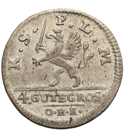 Pomorze, panowanie szwedzkie. Adolf Fryderyk, 1751-1771. 4 Gute Groschen (1/6 talara) 1759 OHK, Strzałów (Stralsund)