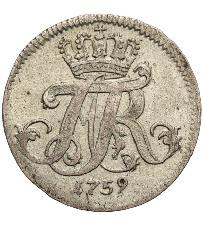 Pomerania / Pommern, Swedish dominion. Adolf Fredrik, 1751-1771. 4 Gute Groschen (1/6 Taler) 1759 OHK, Stralsund