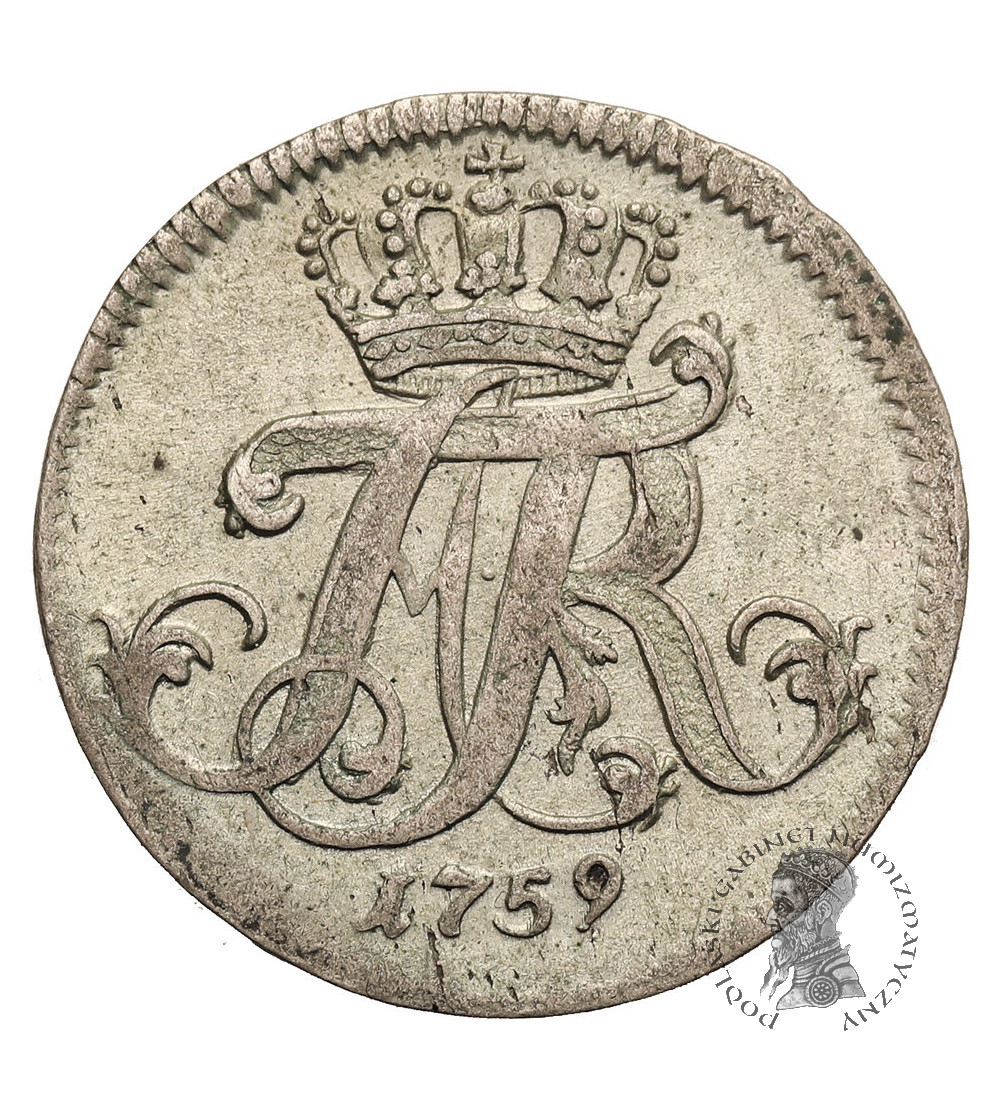Pomerania / Pommern, Swedish dominion. Adolf Fredrik, 1751-1771. 4 Gute Groschen (1/6 Taler) 1759 OHK, Stralsund