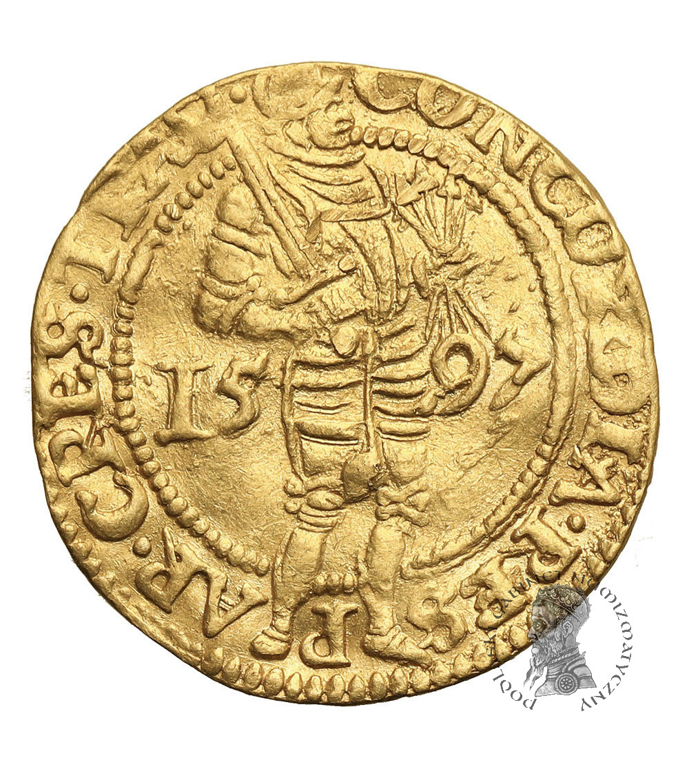 Niderlandy, Prowincja Utrecht (1581-1795). Dukat (Gouden Dukaat) 1597, mennica Utrecht