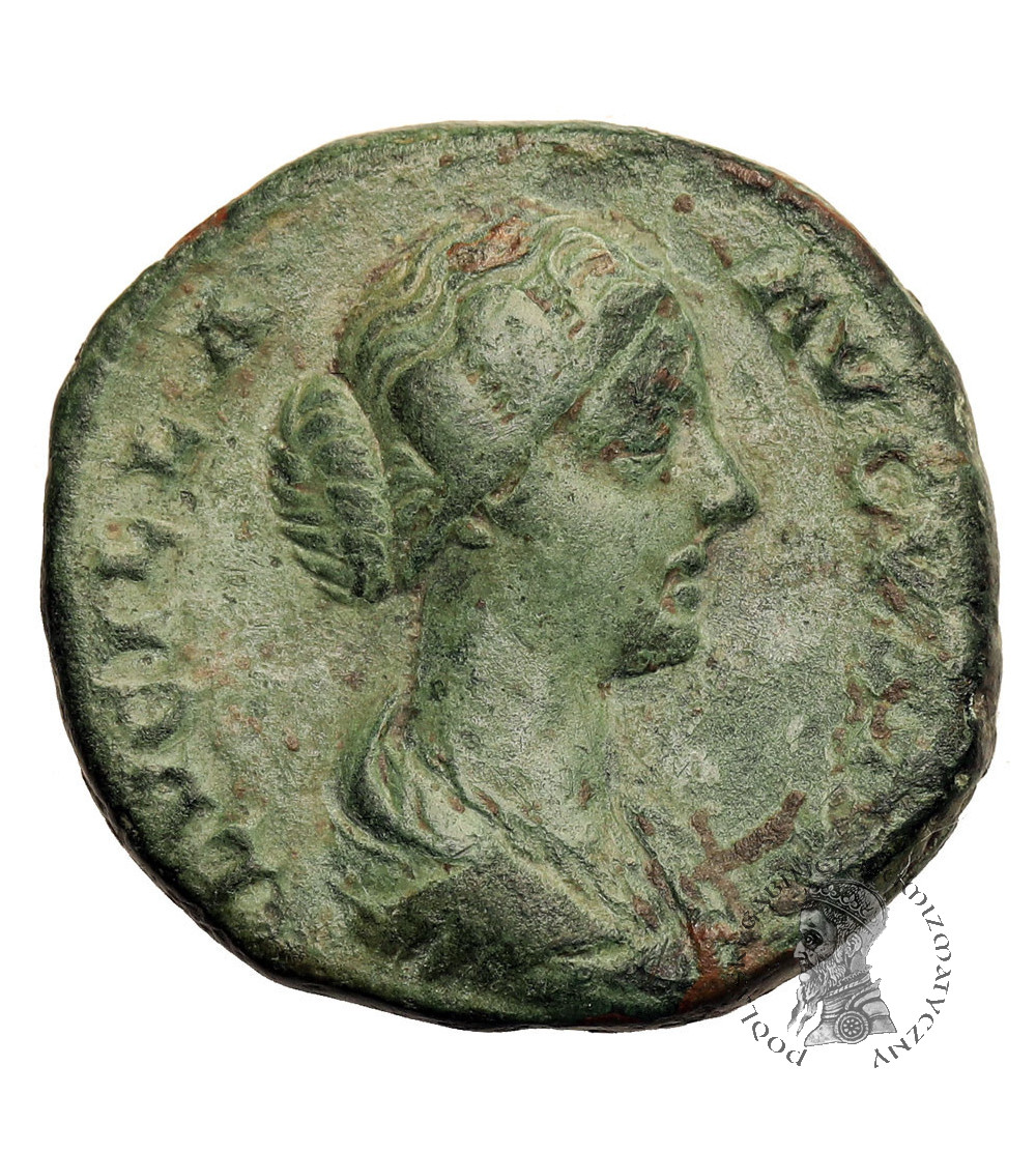 Rzym Cesarstwo. Lucylla Augusta, 161-182 AD, żona Lucjusza Verusa. AE As, 164-169 AD, bity za panowania Marka Aureliusza