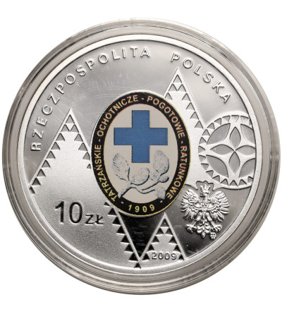 Poland. 10 Zlotys 2009, 100th Anniversary of the Founding of TOPR - Proof